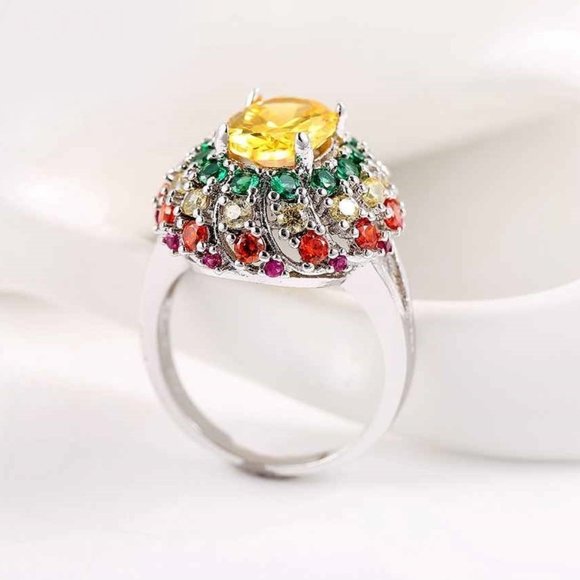 925 Sterling Silver Rings for Women, F414 - Picture 4 of 6